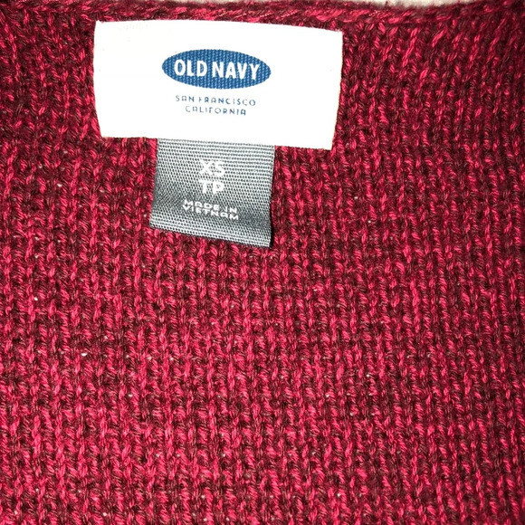 Old Navy Extra Small cranberry color hi lo sweater - Picture 5 of 5